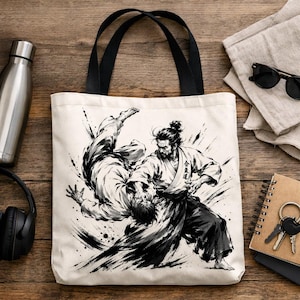 Aikido SVG PNG Bundle, Japanese Ink Art Martial Arts Design for Cricut | Samurai Warrior Throw | Dojo Decor Sublimation Digital Download