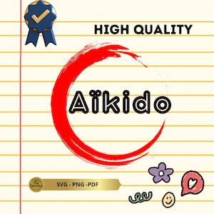 Minimalist Aikido Design Svg Pdf – Energy T-shirt/Chart in Red - Strength and Harmony Ulta Special