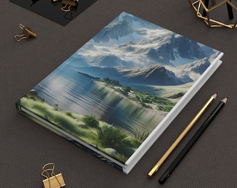 Mountain Serenity Hardcover Journal, 5x7 Journal, Writing Notebook, Nature Inspired, Gift for Her