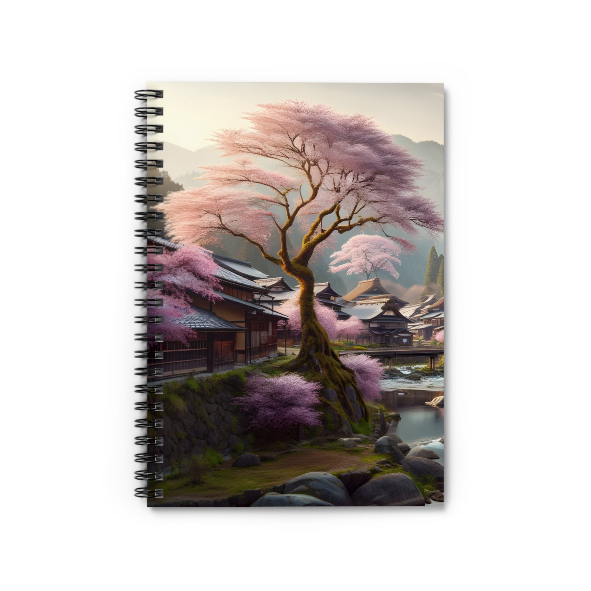 Cherry Blossom Spiral Notebook, Floral Journal, Flower Notepad, Nature Inspired Gift