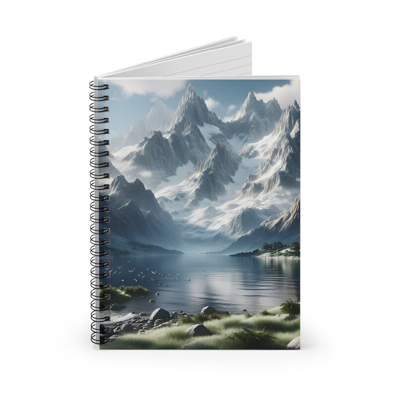 Mountain Range Spiral Notebook, Nature Lover Journal, Outdoor Adventure ...
