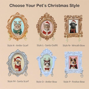 Custom Hand-Painted Pet Memorial Portrait– Dog or Cat Remembrance Gift,Pet Loss Keepsake with Ornate Mini Frame,Pet Memorial,Christmas gifts image 4