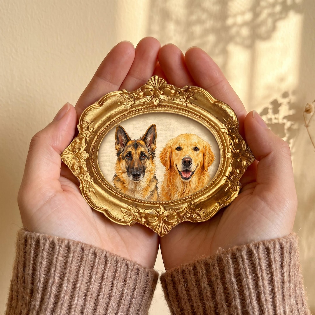 Custom Hand-Painted Pet Memorial Portrait–Dog or Cat Remembrance Gift,Pet Loss Keepsake,Custom Pet Portrait from Photo,Pet Memorial,Mini Art