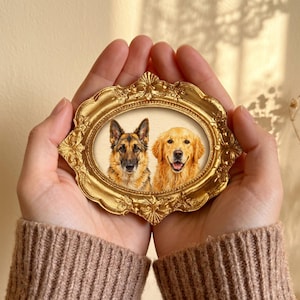 Custom Hand-Painted Pet Memorial Portrait–Dog or Cat Remembrance Gift,Pet Loss Keepsake,Custom Pet Portrait from Photo,Pet Memorial,Mini Art