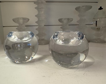 glass candle holders