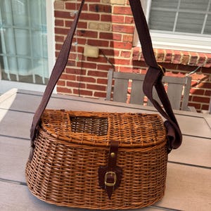 wicker fishing basket