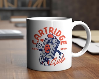 Retro Gaming Mug: Cartoon Cartridge Coffee Cup - 90s Gamer Gift