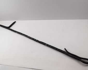 Hand Forged Fire Poker - 29" Fire Welded tip and Tailed Handle 3/8 or 1/2 Steel Campsite/Fire Pit Tool Sturdy Comfortable Hole For Hanging