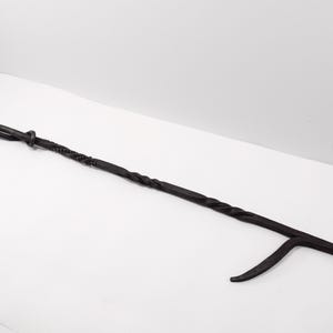 Ornate Fire Poker Forged Steel Iron Decorative Functional Twisted Loop Handle Indoor Outdoor Strong Sturdy Fire Welded Tip Blacksmith 27&quot;