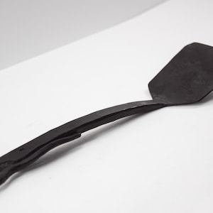 Steel Grill Spatula 12&quot; Length Hand Forged Carbon Steel Loop End  3&quot; by 2&quot; Face Plate