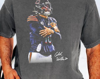 Caleb Williams & Cold Tee, Adult Youth Graphic TShirt, Vintage Chicago Football Shirt, Celebs Tee, Merch For Fans, Gift