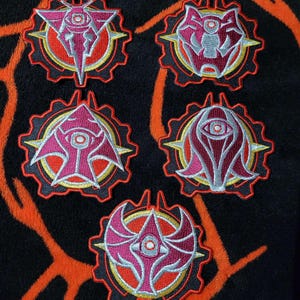 Doom forms [WHOLE SET] iron on embroidered emblem patches, Full set.  sonic x shadow generations