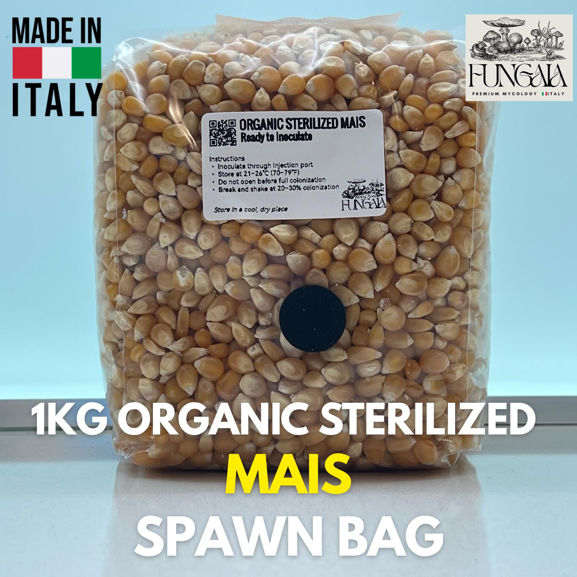 Corn Spawn Organic Corn Grain Spawn 1kg Autoclave Sterilized • SHIP Port • Oyster ...