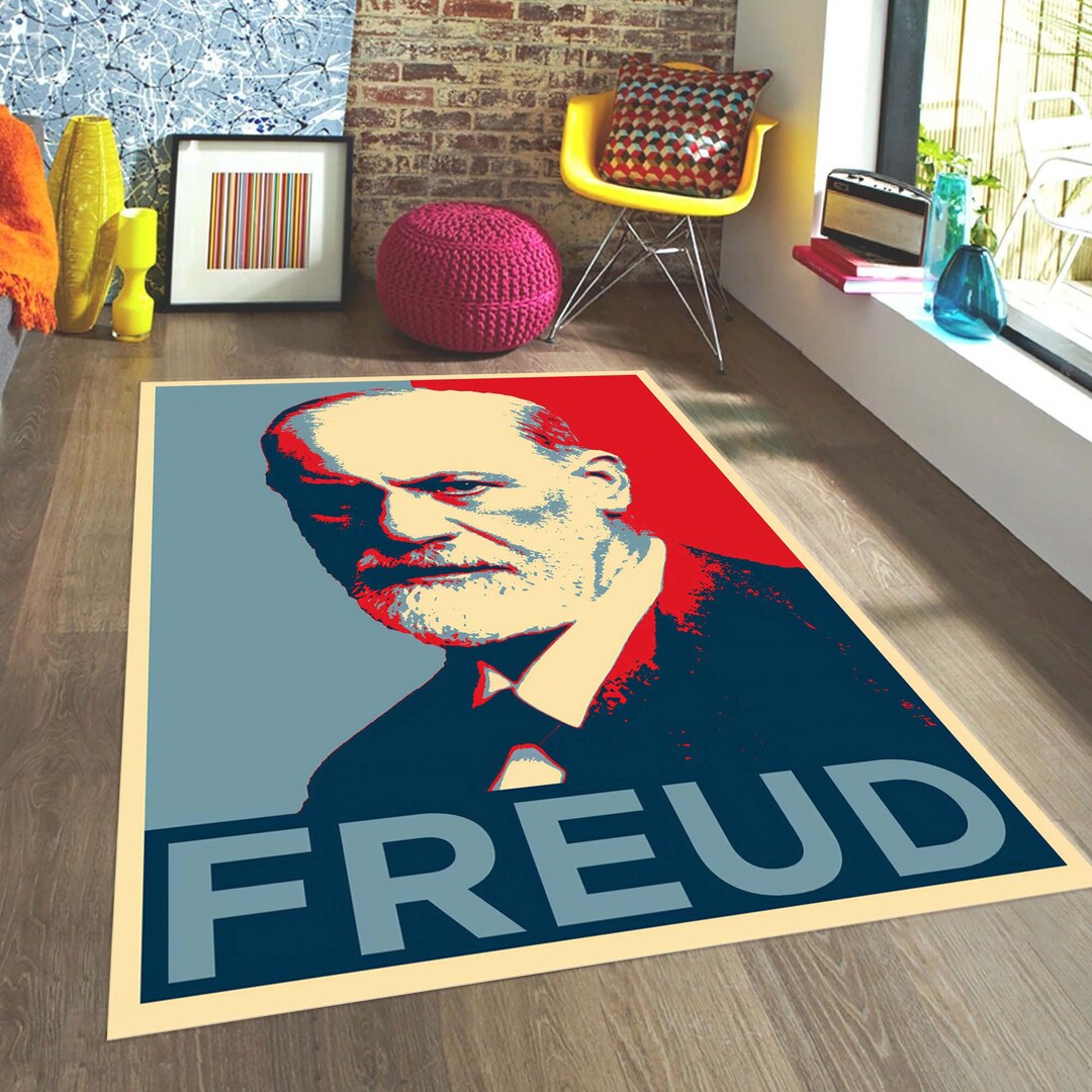 Sigmund Freud, Freud Rug, Sigmund Freud, Office Decor, Therapy Decor ...