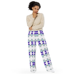 All-over print unisex wide-leg pants