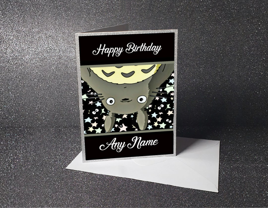 Personalised Anime Character Birthday Card Anime Birthday Card Kawaii