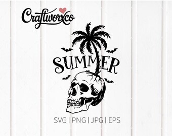 Summertime SVG / Palm Tree Cricut Silhouette Cut File (Digital Download)