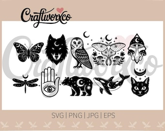 Pacote Celestial SVG: Arquivos de Corte para Cricut, Silhouette (Download Digital)