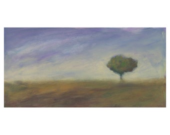 Einsamer Baum - Original Kunstgemälde auf Leinwand