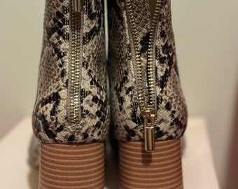 Imitation snake skin boots