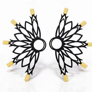 Fire fans Flowers for fireshow with russian grip & kevlar wicks | Feuerfans | Events de feu