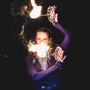 Antorchas de palma | Kevlar y aluminio | Danza del vientre tribal | Objetos para espectáculos de fuego | Fuego de mano