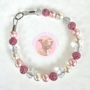 Champagne Pearls | Beaded Dog Collar, Handmade Pet Necklace, Fashion