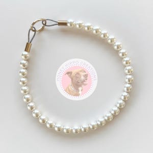 Mini Pearls | Beaded Dog Collar, Dog Necklace, Handmade, Custom Collar, Dog Pearls, Pearl Dog Necklace