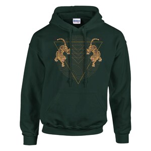 Puncing Tigers klassieke unisex trui met capuchon