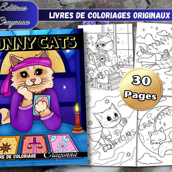 FUNNY CATS : Livre de Coloriage pour se faire plaisir