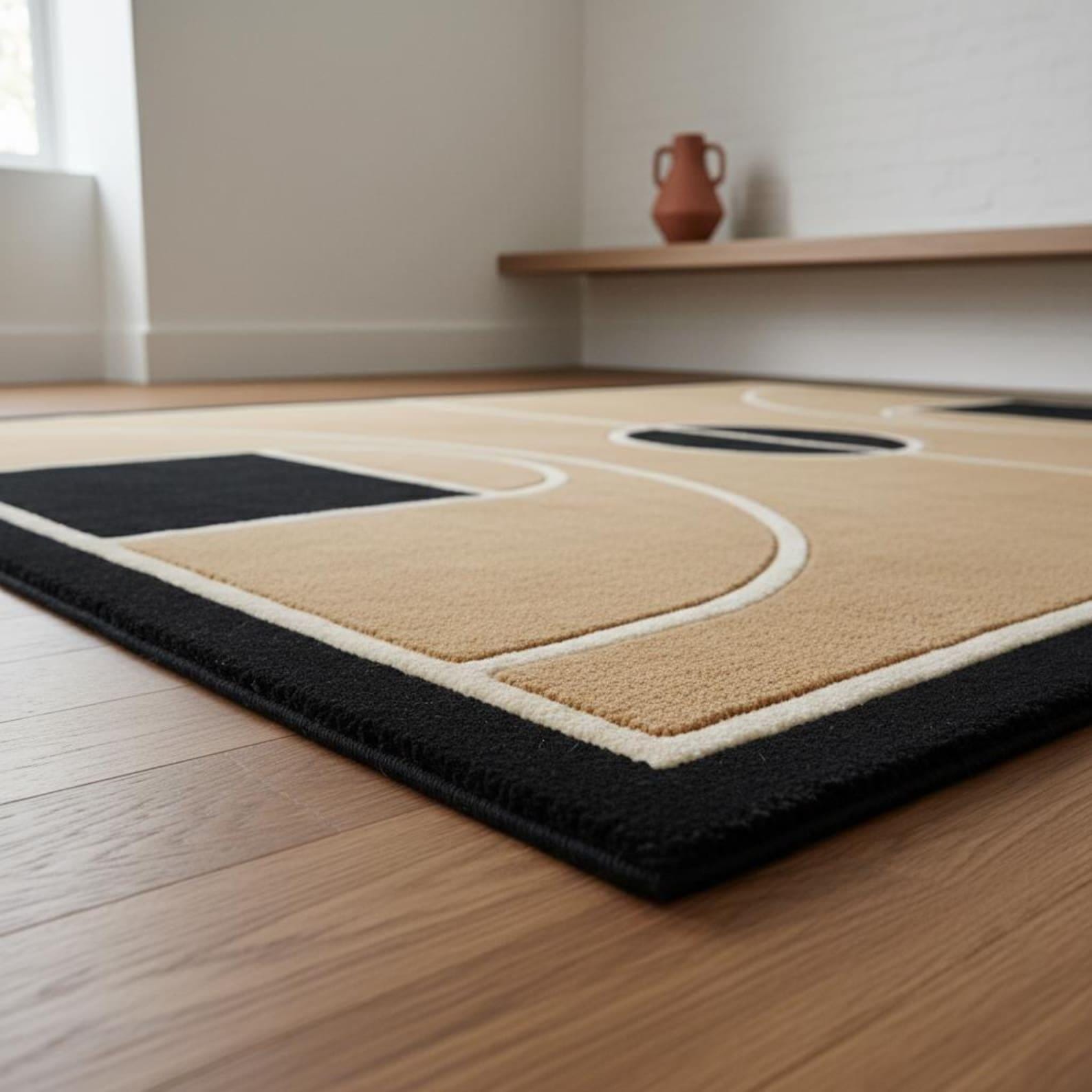 Basketball Court Area Rug Modern Geometric Kids Room Decor - Etsy