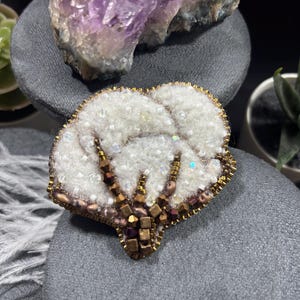 Cotton Flower Brooch | Nature-Inspired Accessory | Handmade Gift for Her | Eco Style Pin