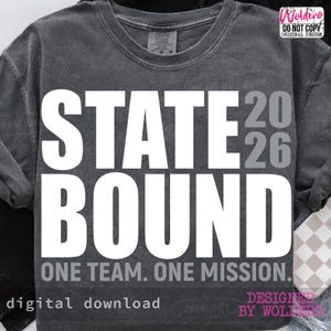 State Bound 2026 Bundle PNG, Championship Tournament Game Day Design PNG, Digital Download