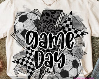 Coquette Soccer Game Day PNG: Retro Sport Design (Digital Download)