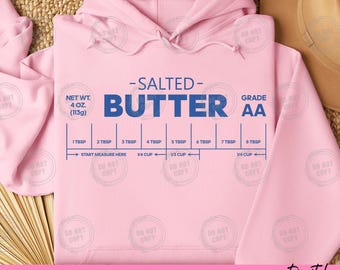 Salted Butter PNG: Funny Baking T-Shirt Design (Digital Download Bundle Pack 2)