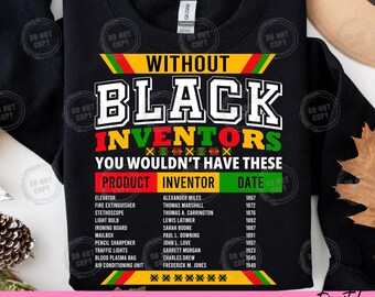 Black Inventors T-Shirt PNG Bundle: Black History Month Designs (Digital Download, 2 Pack)