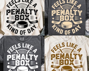 Funny Hockey Penalty Box PNG Bundle: Shirt Design (Digital Download)