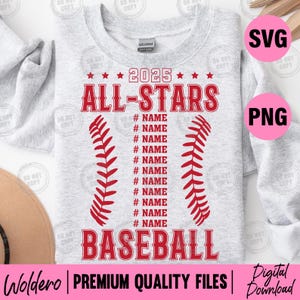 All Star Baseball SVG Bundle: Personalized Team Design (Digital Download)