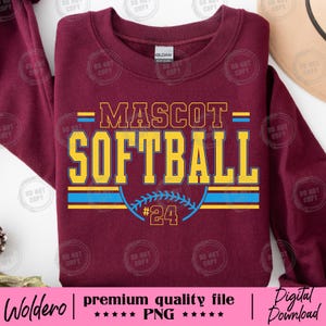 Bundle 3 Softball Team PNG Shirt | Softball Mascot & Player Design | Team Spirit PNG for Shirts |Softball Mom Player Sublimation Design