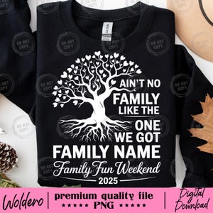 Ain&#39;t No Family Like the One I Got PNG | Bundle Pack 2 Family Reunion Tree Design | 2025 Family Reunion Shirt | Family Digital Download