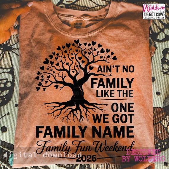 Family Reunion 2026 Tree PNG Design: Ain't No Family Like Mine