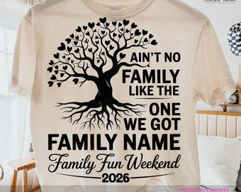 Family Reunion 2026 Tree PNG Design: Ain't No Family Like Mine
