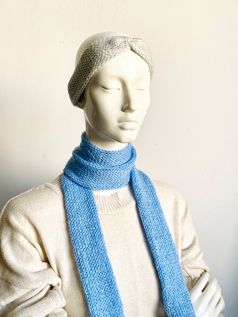 Birla - Superlight knit scarf I Ice blue