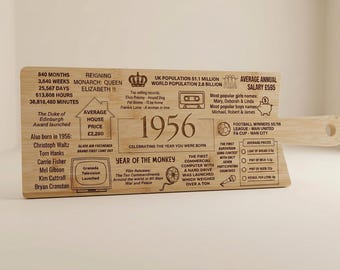 Tábua de corte personalizada para presente de aniversário de 70 anos,