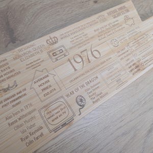 Tábua de corte personalizada para presente de aniversário de 50 anos imagem 4
