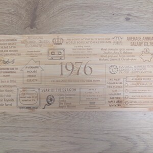 Tábua de corte personalizada para presente de aniversário de 50 anos imagem 8