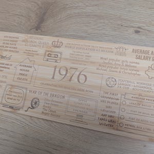 Tábua de corte personalizada para presente de aniversário de 50 anos imagem 3