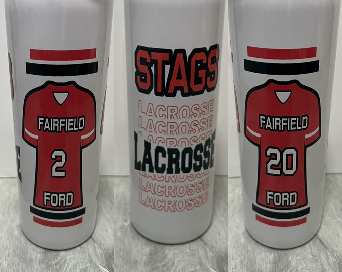 Custom Sport Themed Tumblers, 20 oz Tumbler, Personalized Tumbler, High School, College, Any Team Sport, Great gift idea for Everyone