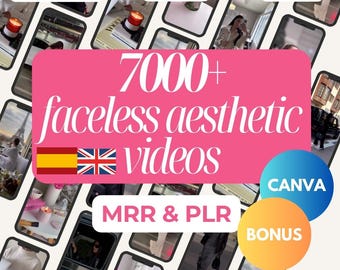 7000+ Aesthetic Faceless Video Reels | MRR & PLR (Digital Download)