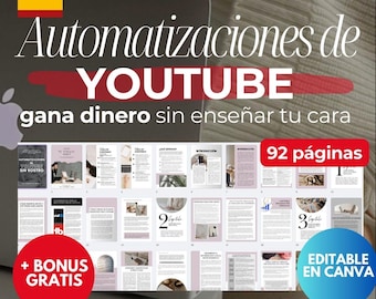 Faceless YouTube Automation Guide: Canva Template, Social Media Planner (PLR & MRR) (Digital Download)